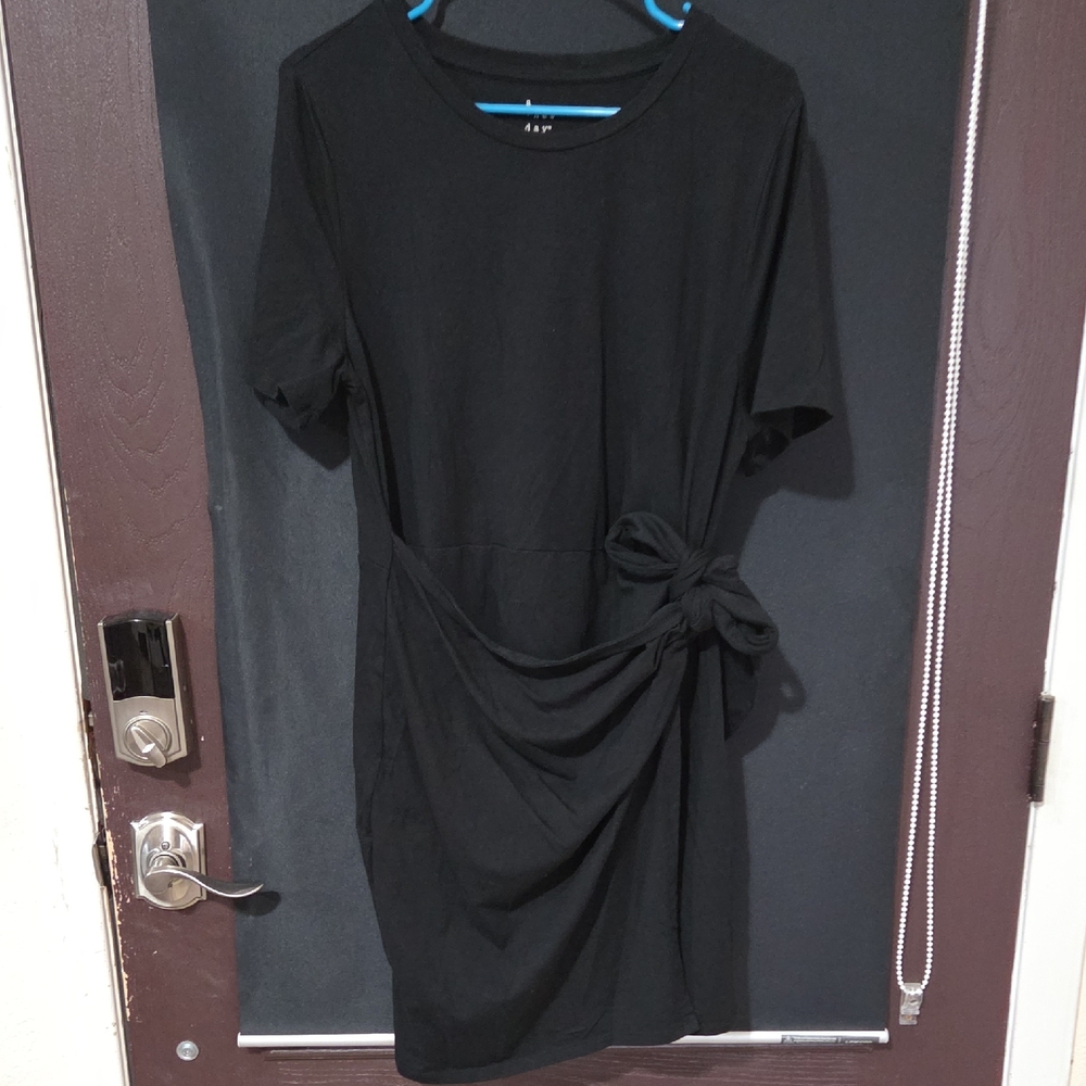 a new day Black Dress with Side Tie
